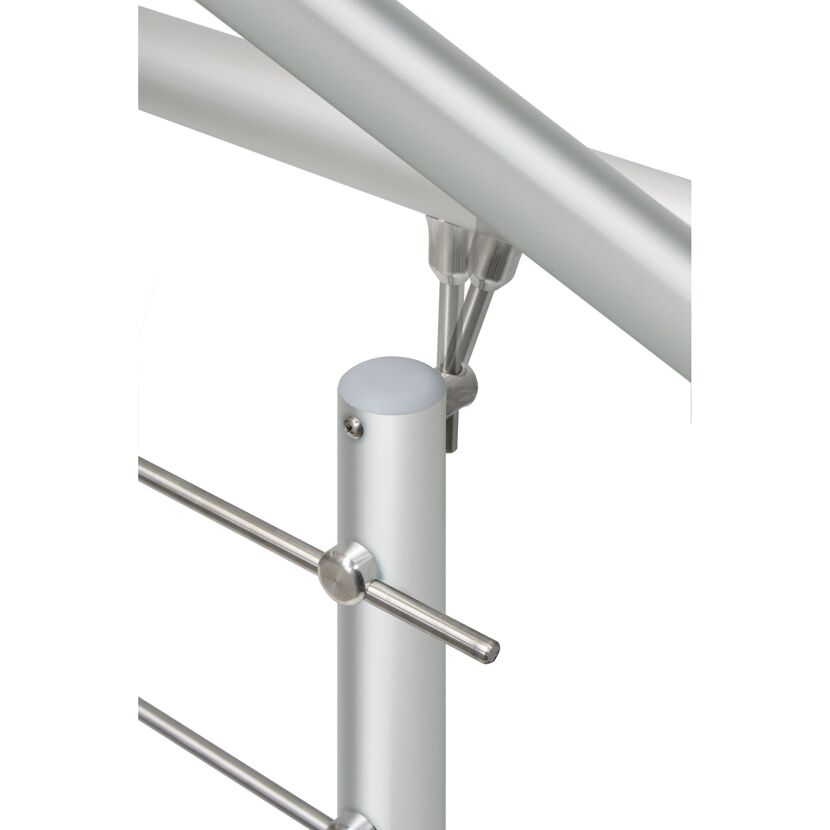 Geländerset 'AB11' Aluminium weiß seitliche Montage 1500 mm