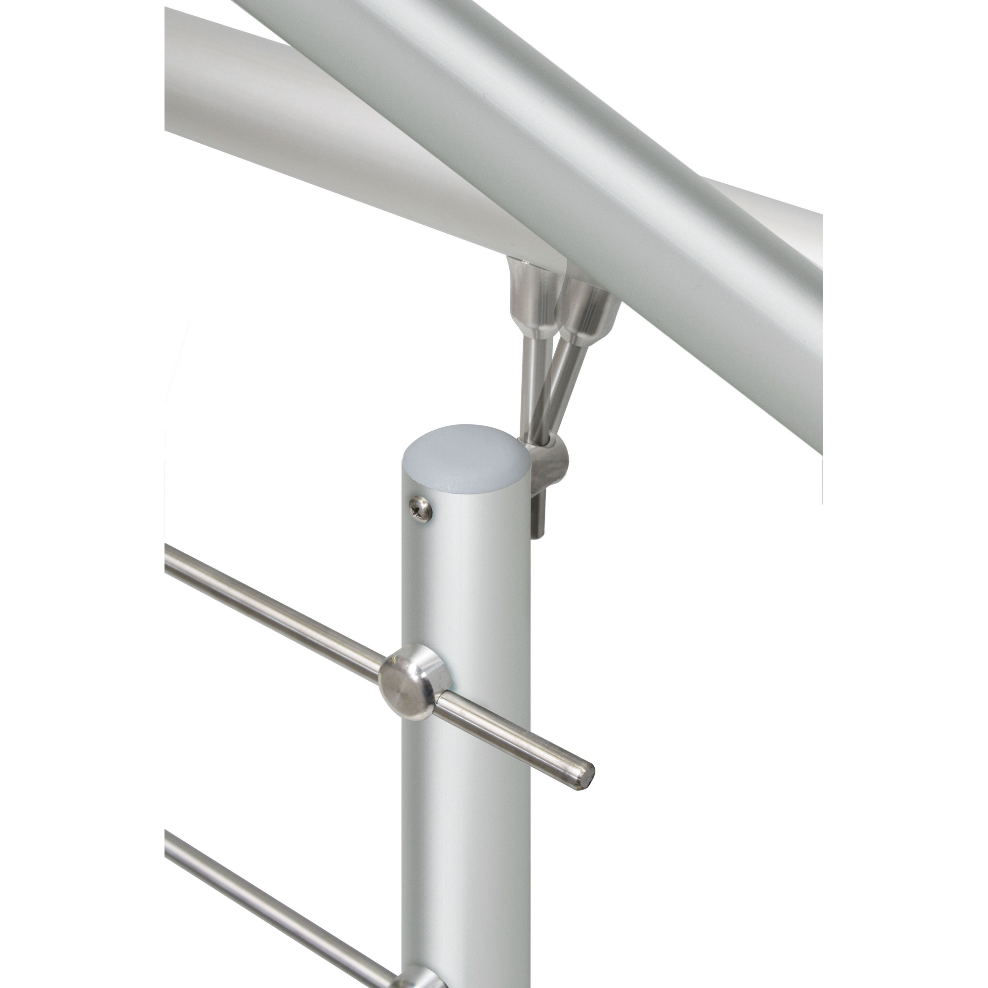 Geländerset 'AB12' Aluminium weiß Bodenmontage 1500 mm