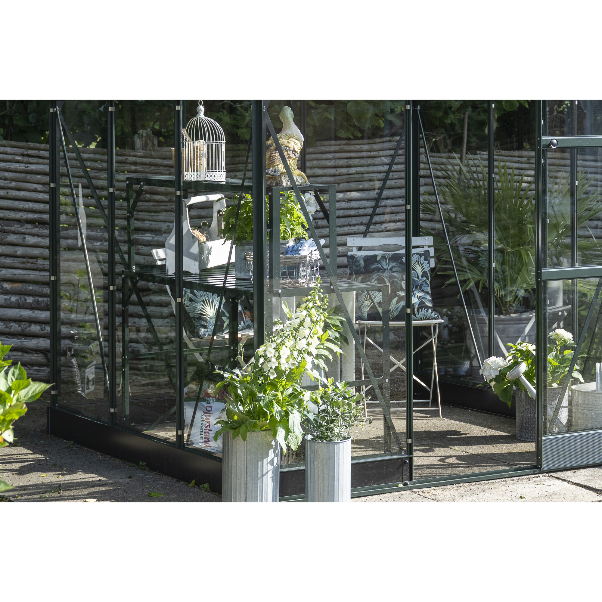 Alu-Tisch 1 Ebene für Gewächshäuser grün