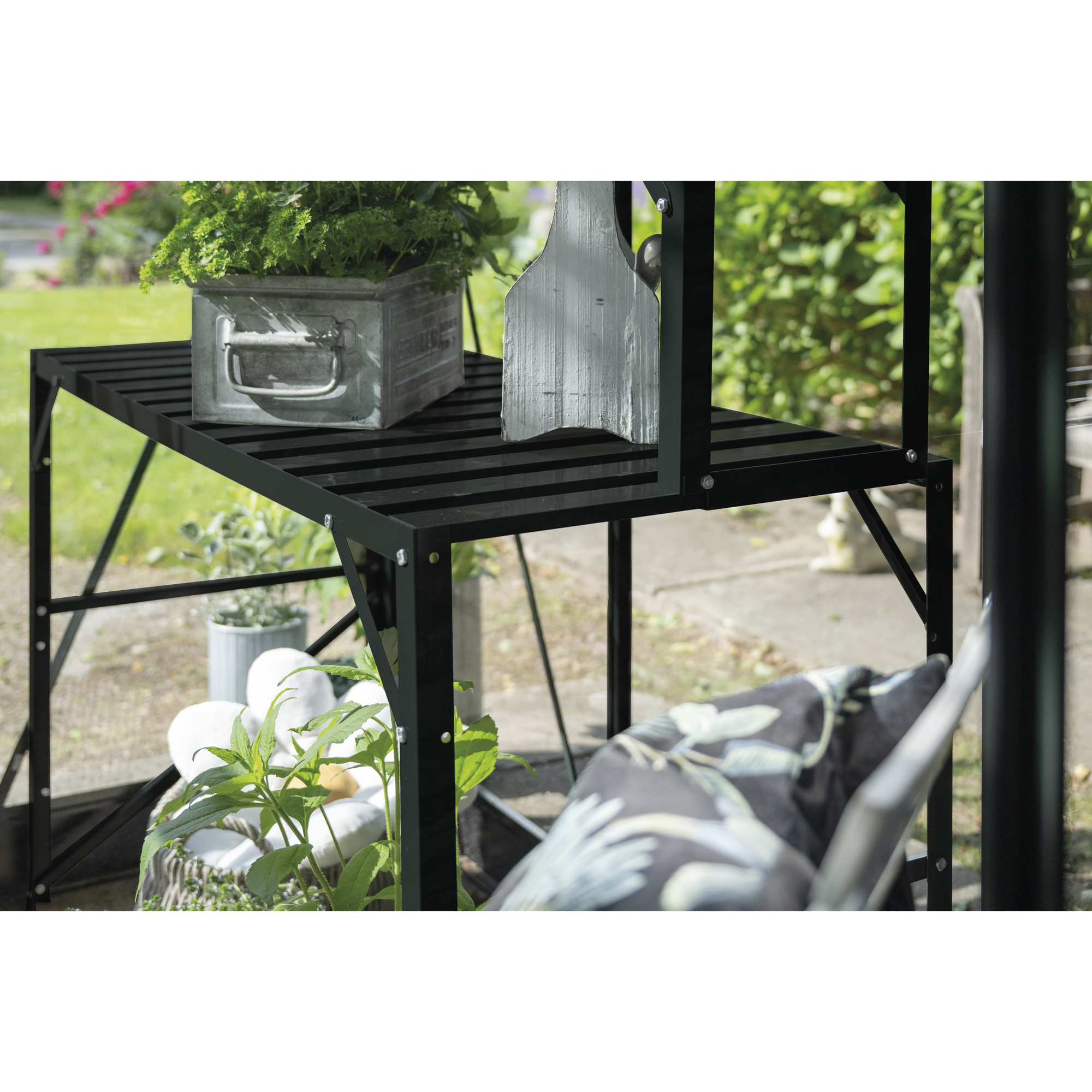 Alu-Tisch 1 Ebene für Gewächshäuser schwarz