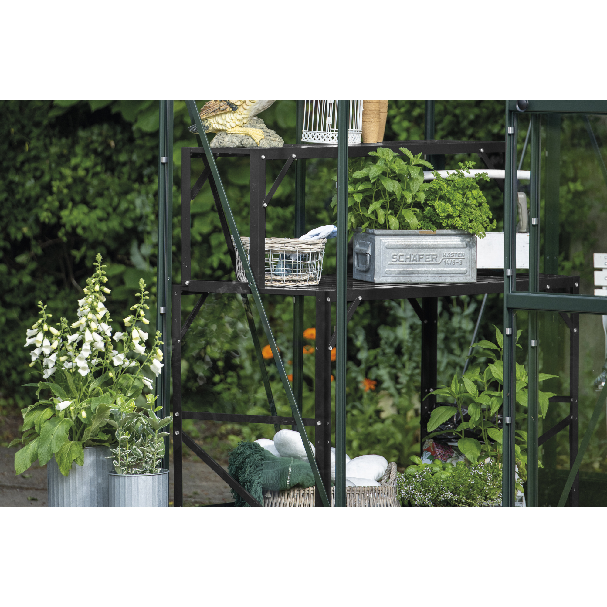 Alu-Tisch 1 Ebene für Gewächshäuser schwarz