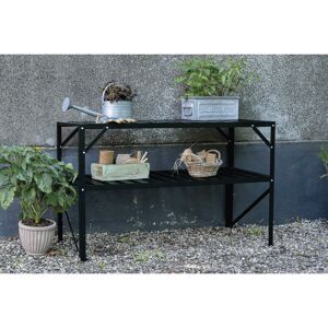 Alu-Tisch 2 Ebenen für Gewächshäuser schwarz