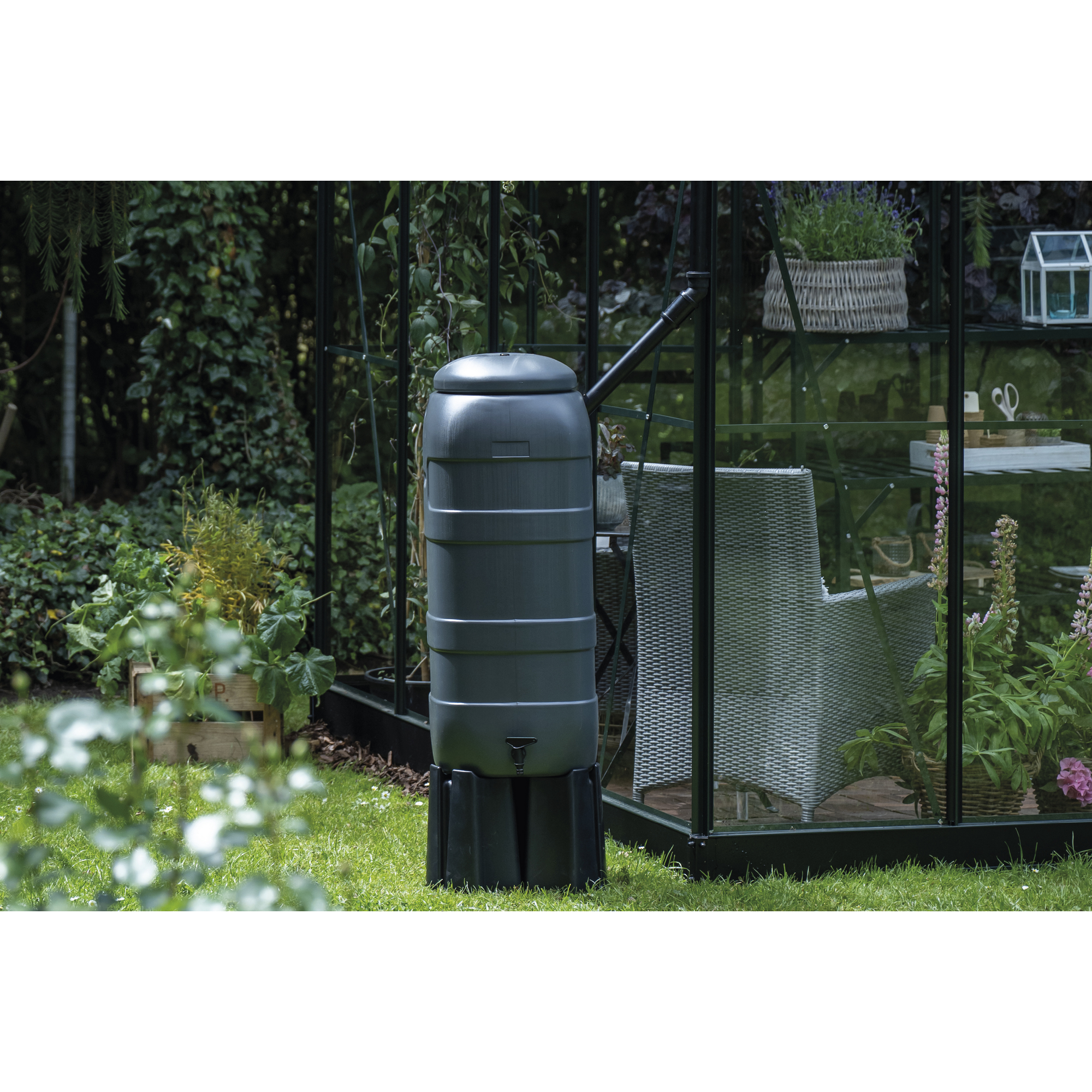 Regentonne 100 l inklusive Ständer