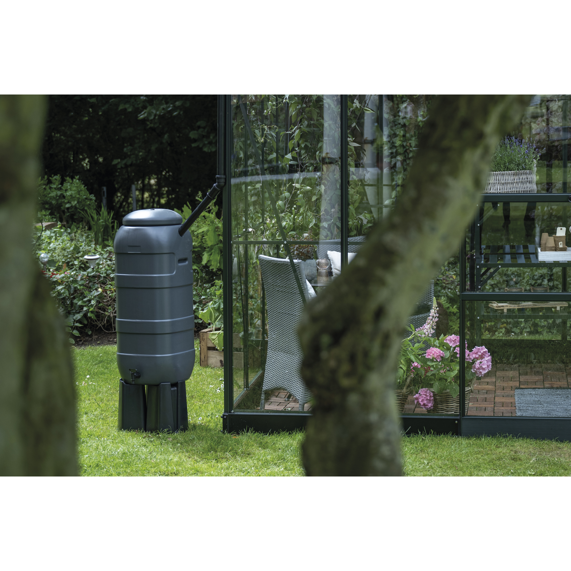 Regentonne 100 l inklusive Ständer