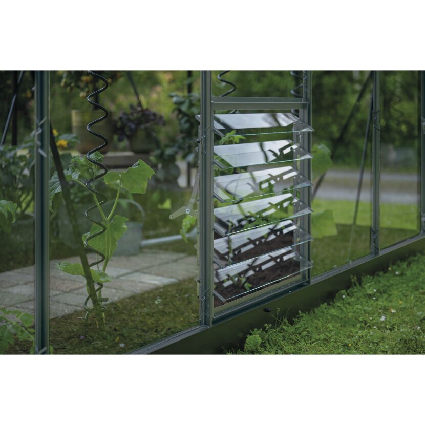 Lamellenlüfter-Set für Gewächshaus 'ICON Planthouse' und 'ICON Lean-To' aluminiumfarben