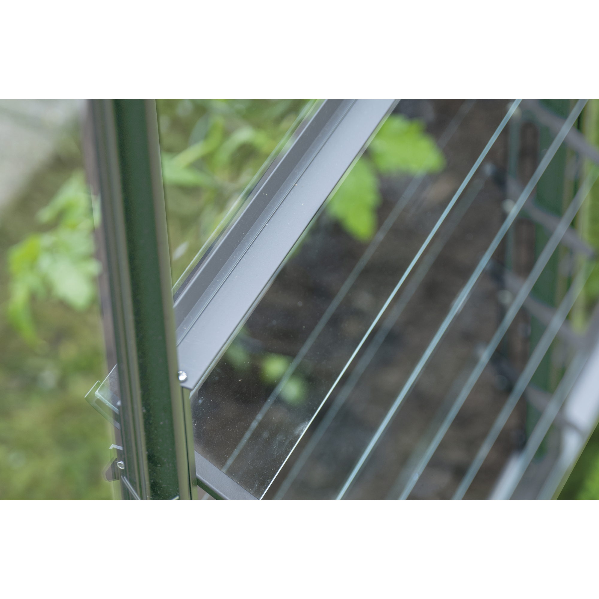 Lamellenlüfter-Set für Gewächshaus 'ICON Planthouse' und 'ICON Lean-To' aluminiumfarben