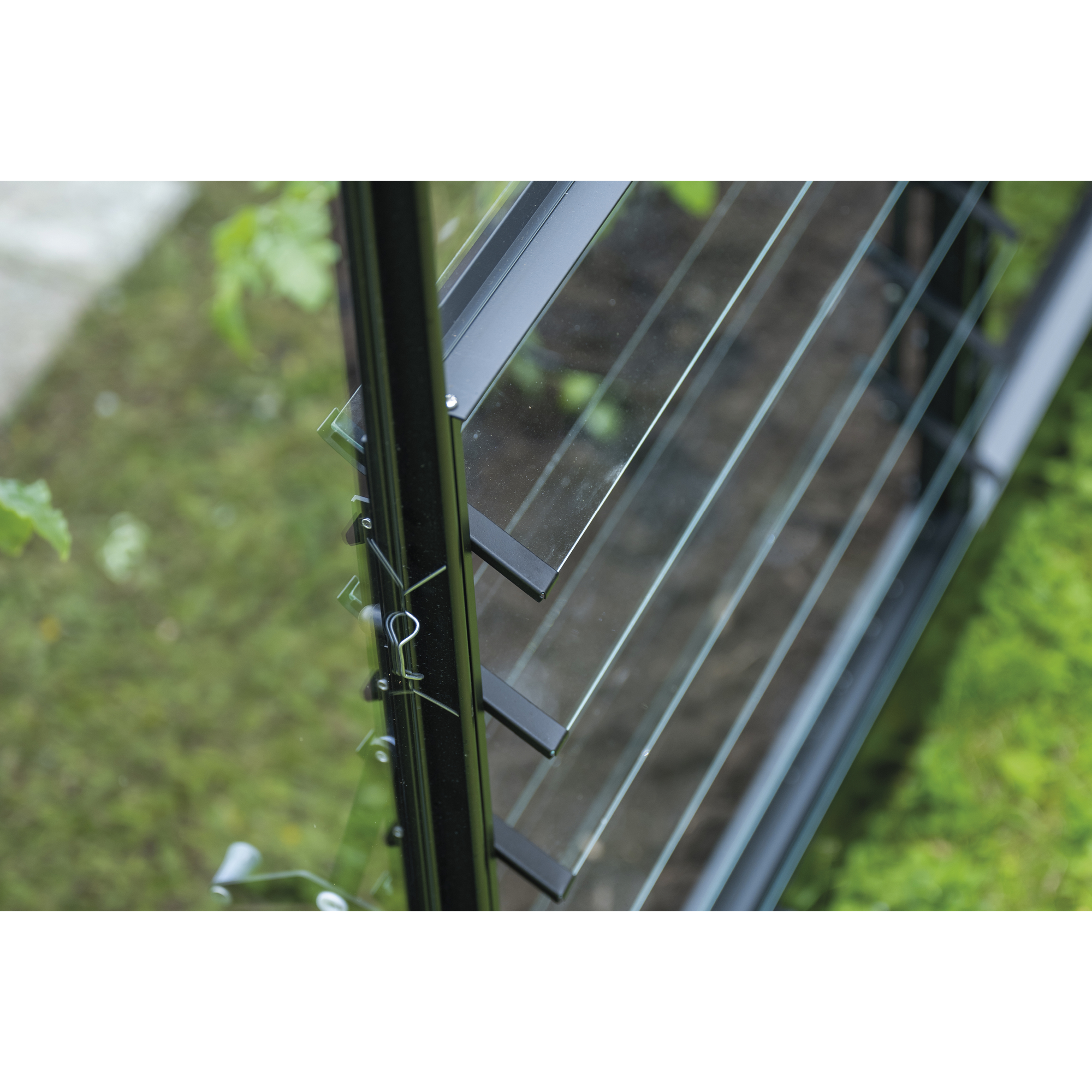 Lamellenlüfter-Set für Gewächshaus 'ICON' schwarz