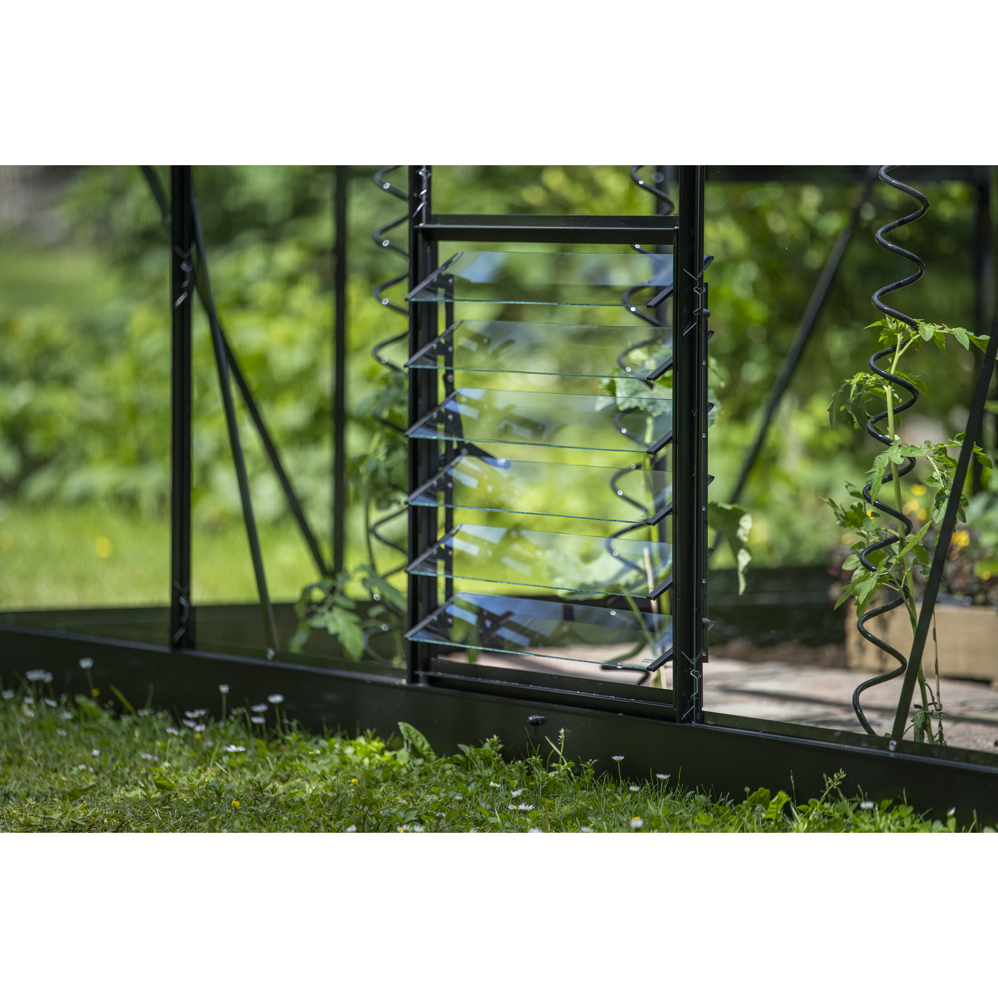 Lamellenlüfter-Set für Gewächshaus 'ICON Planthouse' und 'ICON Lean-To' schwarz