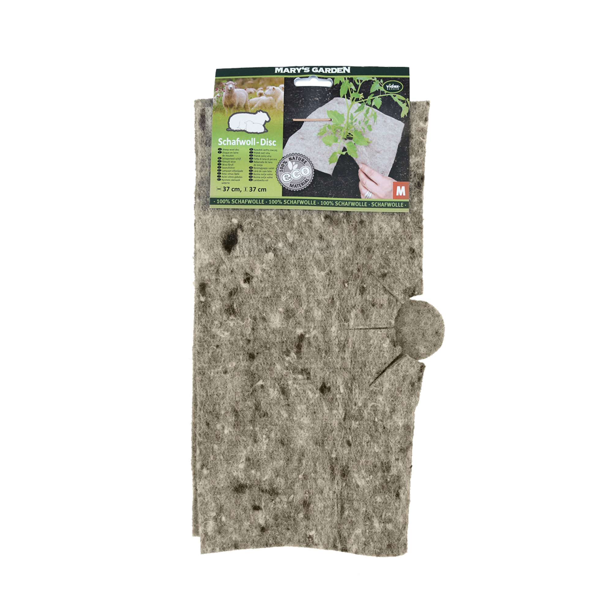 Schafwoll-Disc M 37 x 37 cm cm für Beet und Pflanzkübel