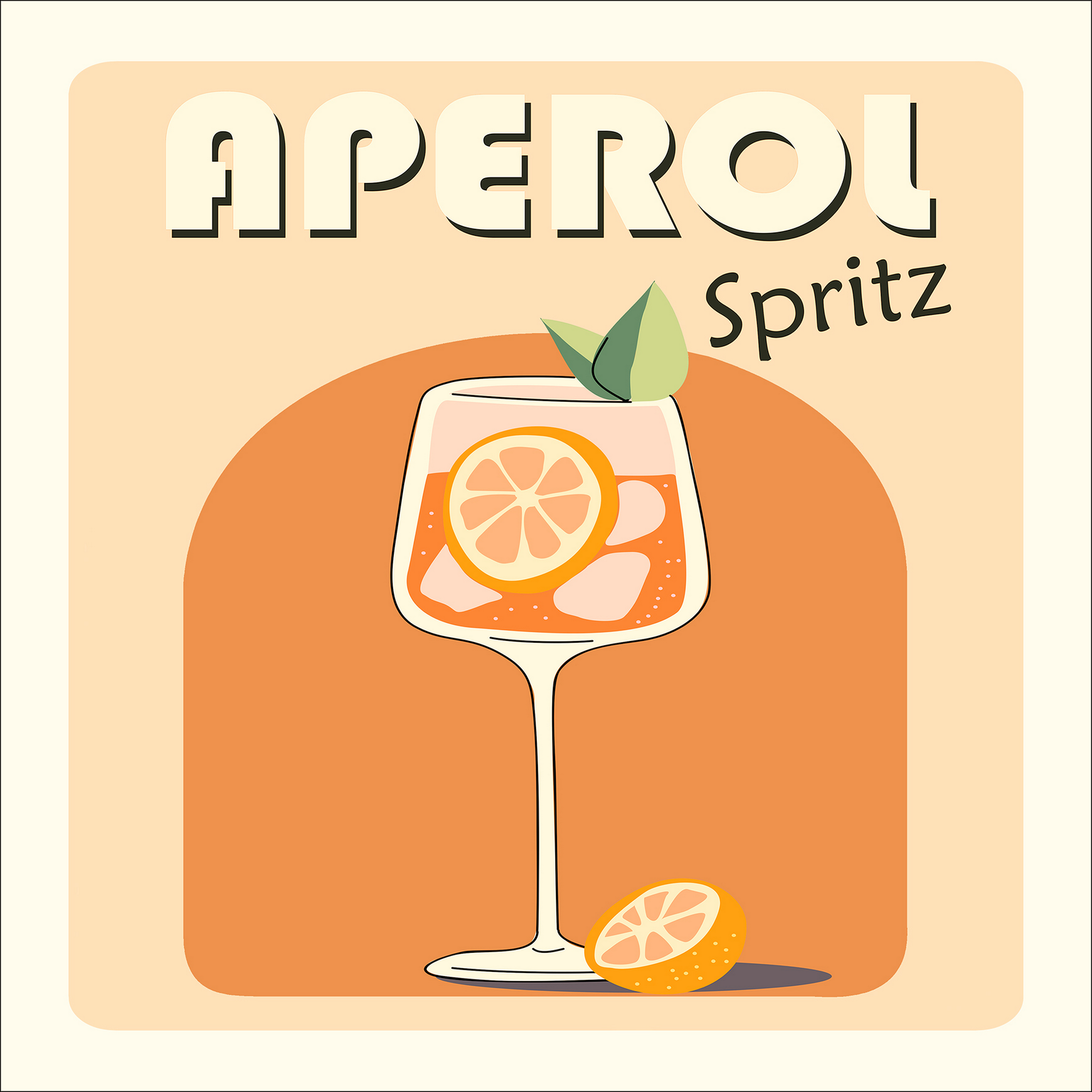 Decopanel 'Aperol Spritz' 30 x 30 cm