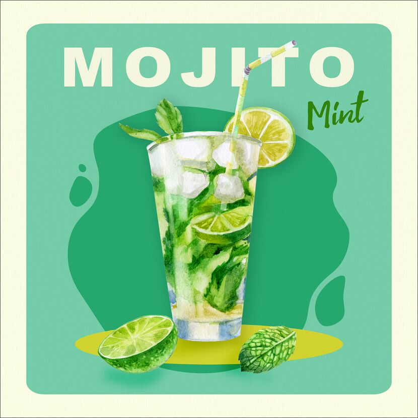 Decopanel 'Mojito Mint' 30 x 30 cm