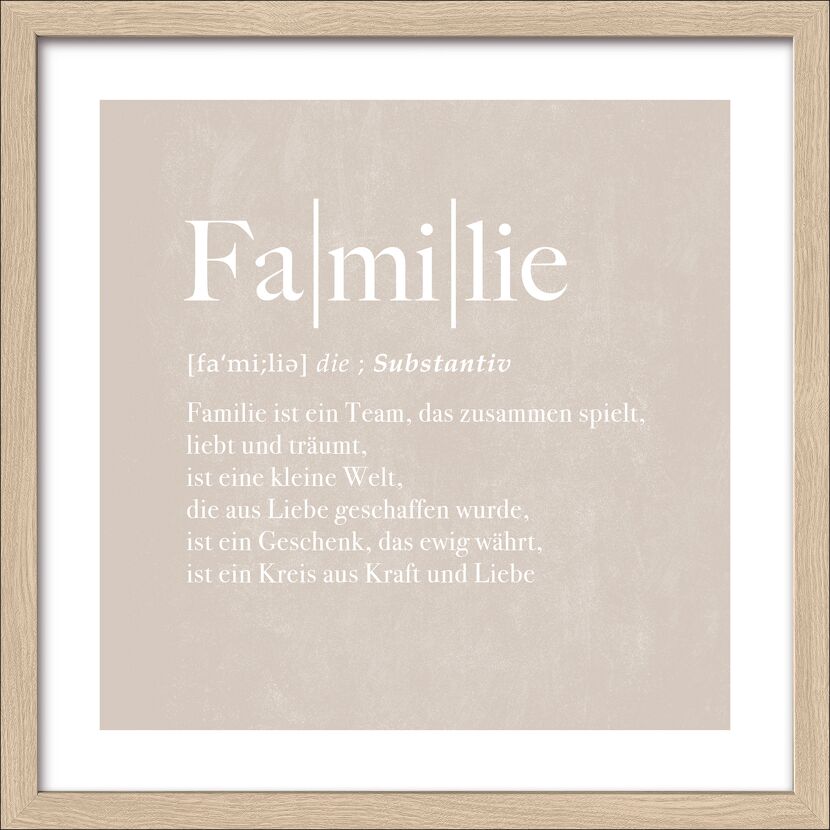 Kunstdruck Framed-Art Slim Scandic 'Familie' 33 x 33 cm gerahmt