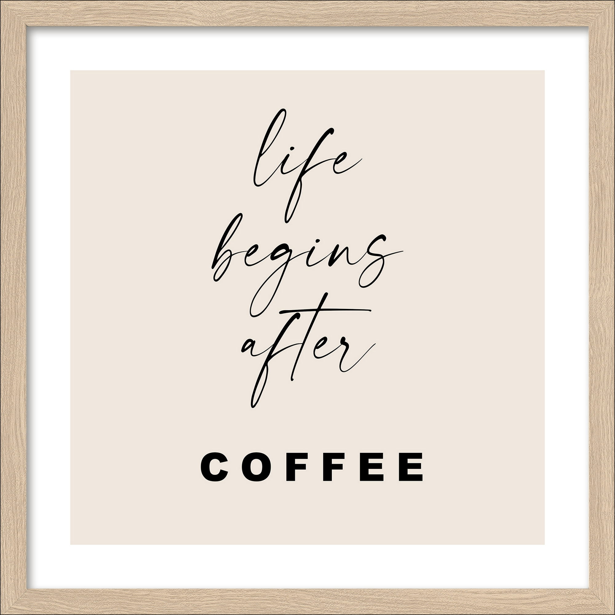 Kunstdruck Framed-Art Slim Scandic 'After Coffee' 33 x 33 cm gerahmt