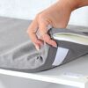 Schuhschrank mit Sitzkissen weiß/grau 51,5 x 48 x 29,5 cm