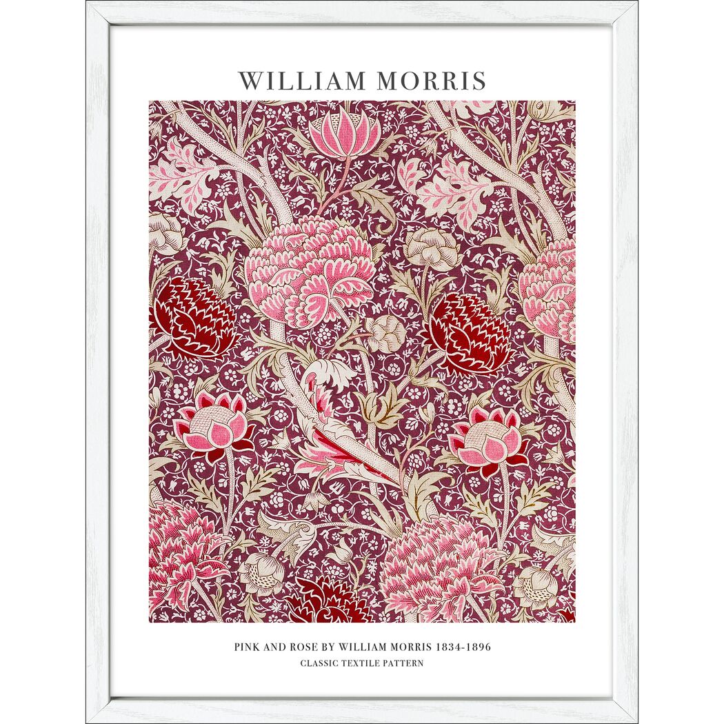Kunstdruck Framed-Art Slim Scandic 'Morris Pink' 33 x 43 cm gerahmt
