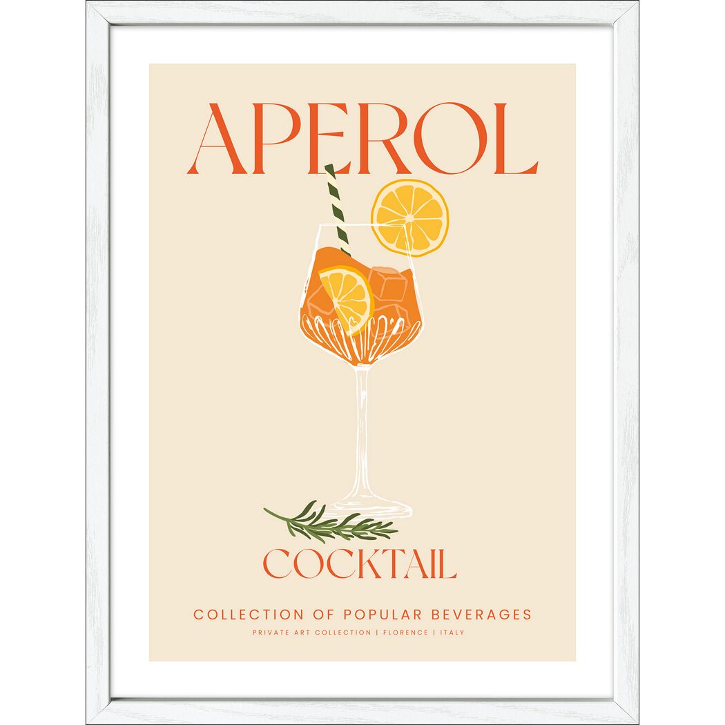 Kunstdruck Framed-Art Slim Scandic 'Aperol' 33 x 43 cm gerahmt
