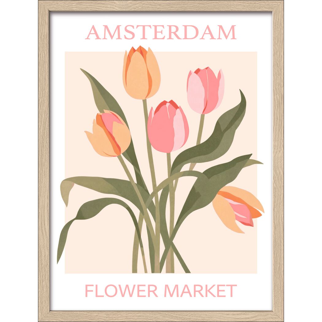Kunstdruck Framed-Art Slim Scandic 'Market IV' 33 x 43 cm gerahmt