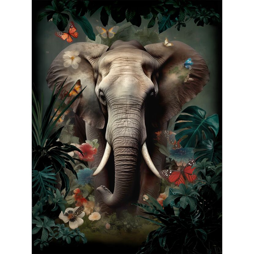 Leinwandbild Canvas-Art 'Elephant' 90 x 120 cm