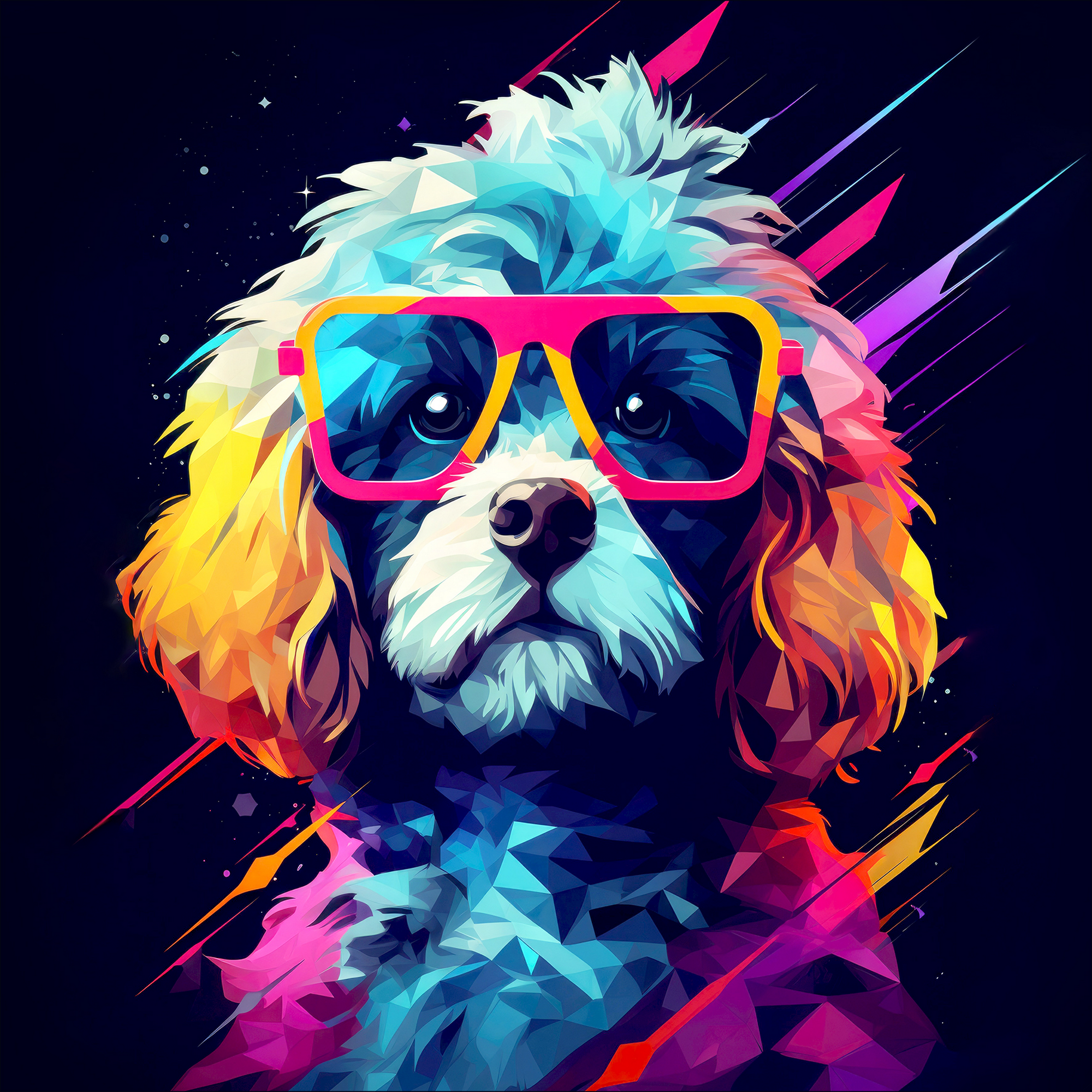 Leinwandbild Canvas-Art 'Dogs III' 30 x 30 cm