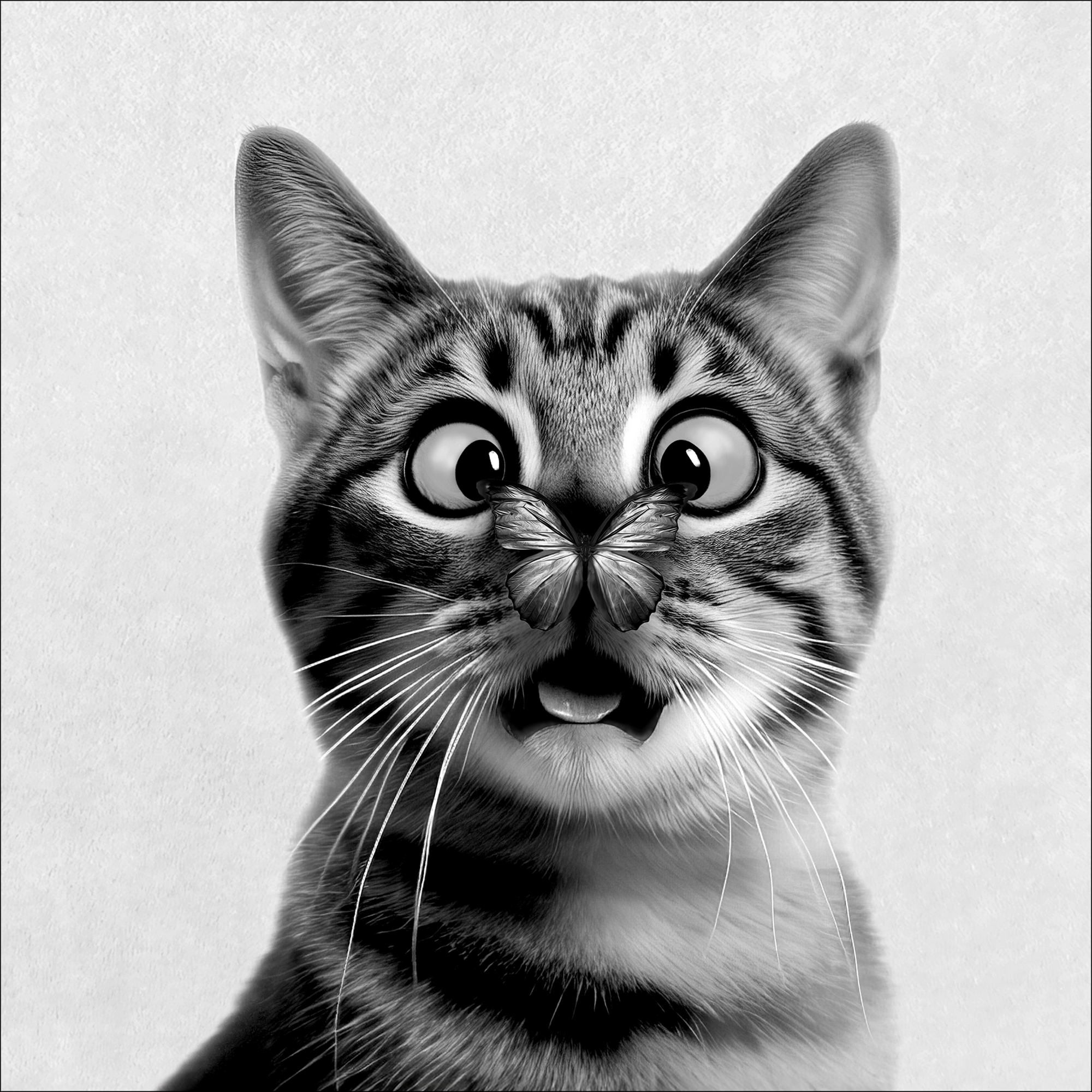 Leinwandbild Canvas-Art 'Funny Cat I' 30 x 30 cm