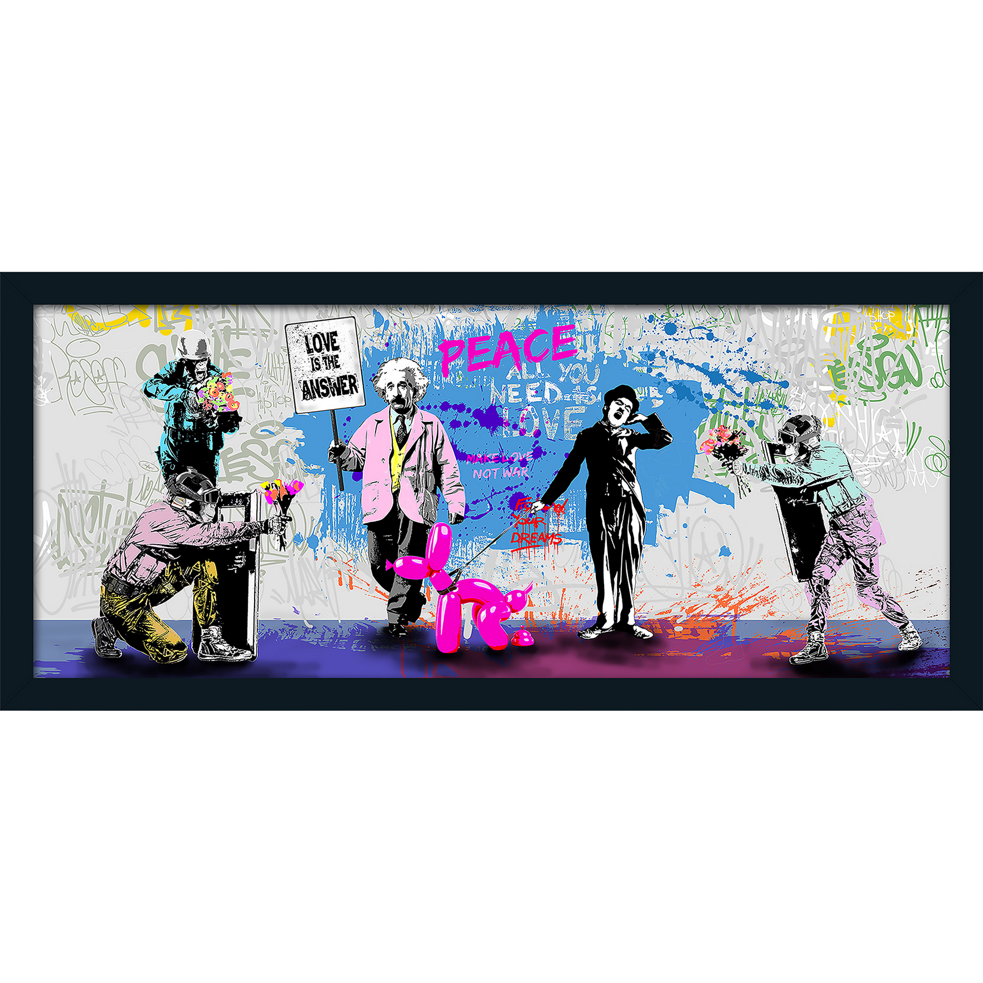 Kunstdruck Framed-Art oversized 'Love' 130 x 60 cm gerahmt