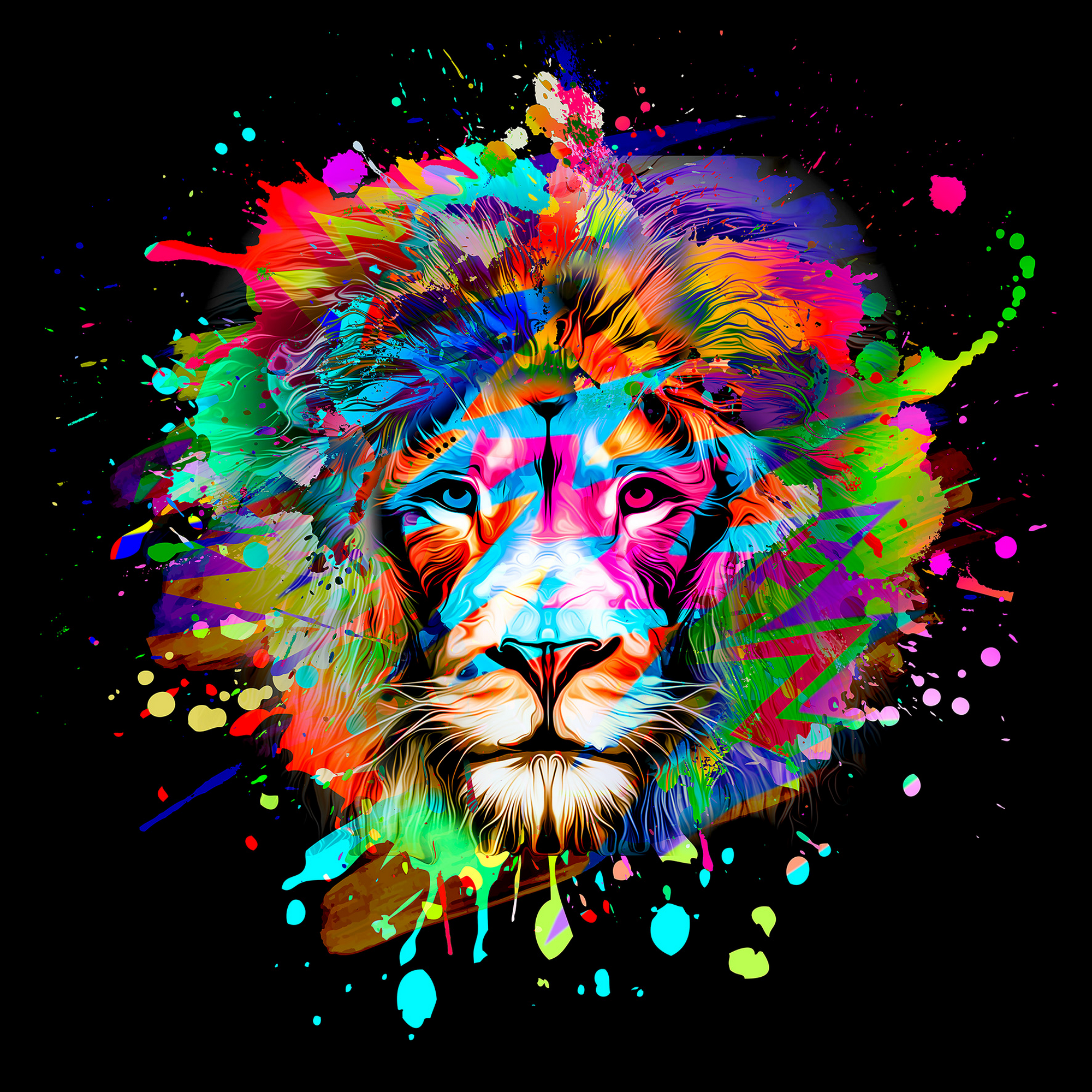 Leinwandbild Canvas-Art 'Lion Head III' 40 x 40 cm