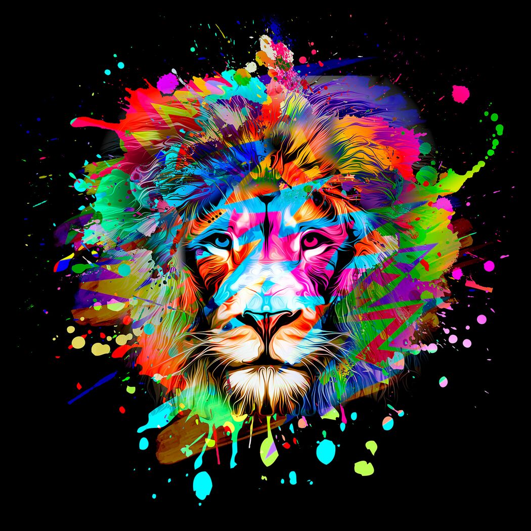 Leinwandbild Canvas-Art 'Lion Head III' 40 x 40 cm