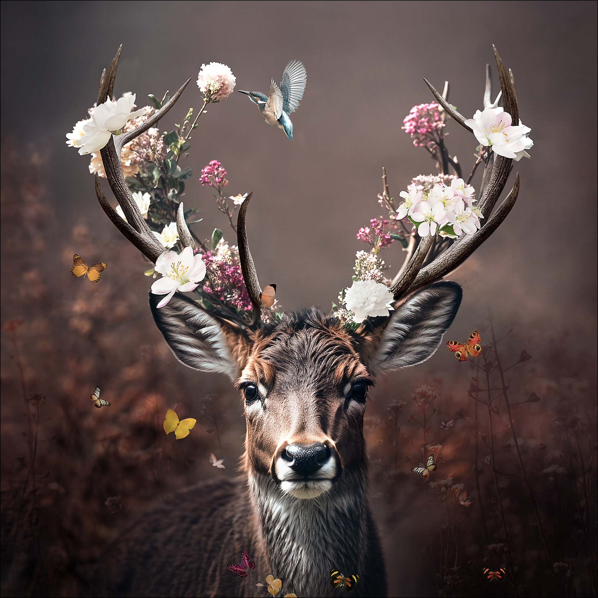 Leinwandbild Canvas-Art 'Deer' 50 x 50 cm