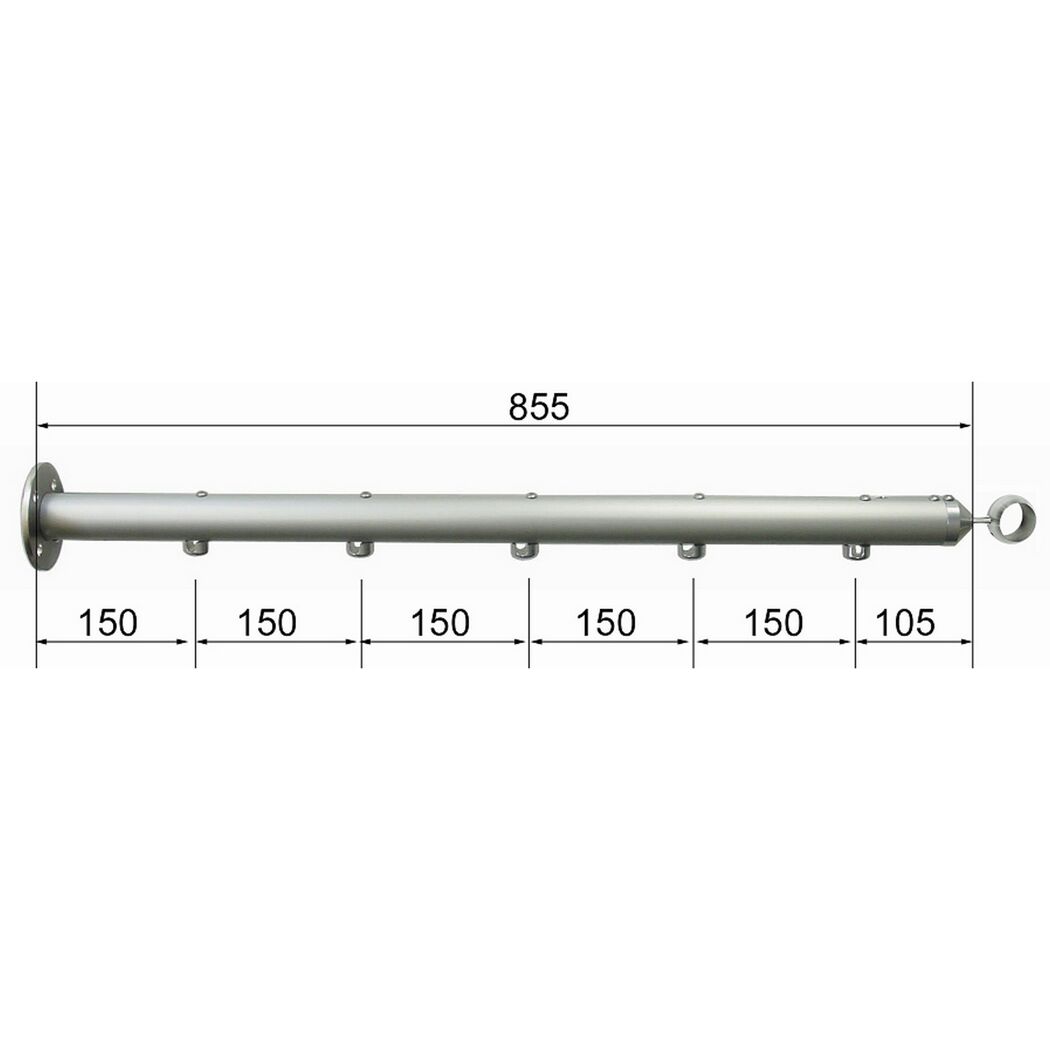 Geländerstab 'B53' Aluminium eloxiert Ø 42,4 x 855 mm