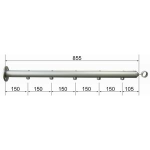 Geländerstab 'B53' Aluminium eloxiert Ø 42,4 x 855 mm