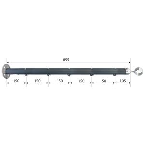 Geländerstab 'B102' Aluminium anthrazit Ø 42,4 x 855 mm
