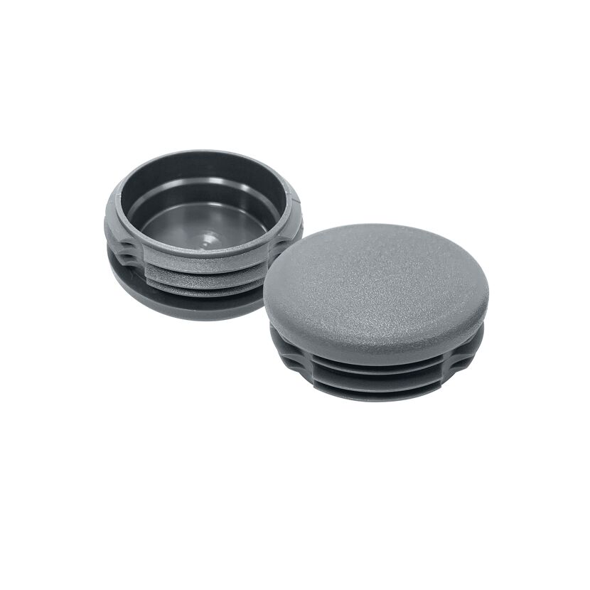 Endkappe 'B107' Ø 42 mm Kunststoff grau