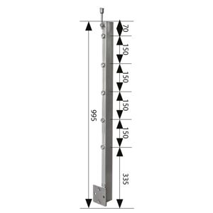 Geländerstab 'B110' CubeRail Aluminium eloxiert 30/60 x 995 mm