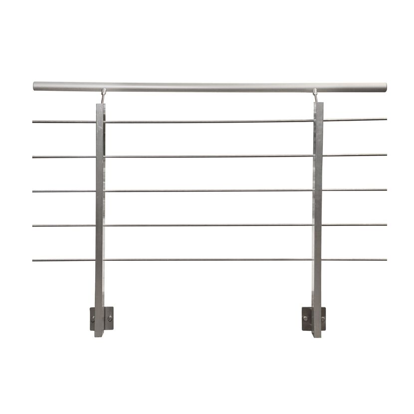Geländerset 'CB1' Aluminium eloxiert seitliche Montage 1500 mm