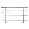 Geländerset 'CB2' Aluminium eloxiert Bodenmontage 1500 mm