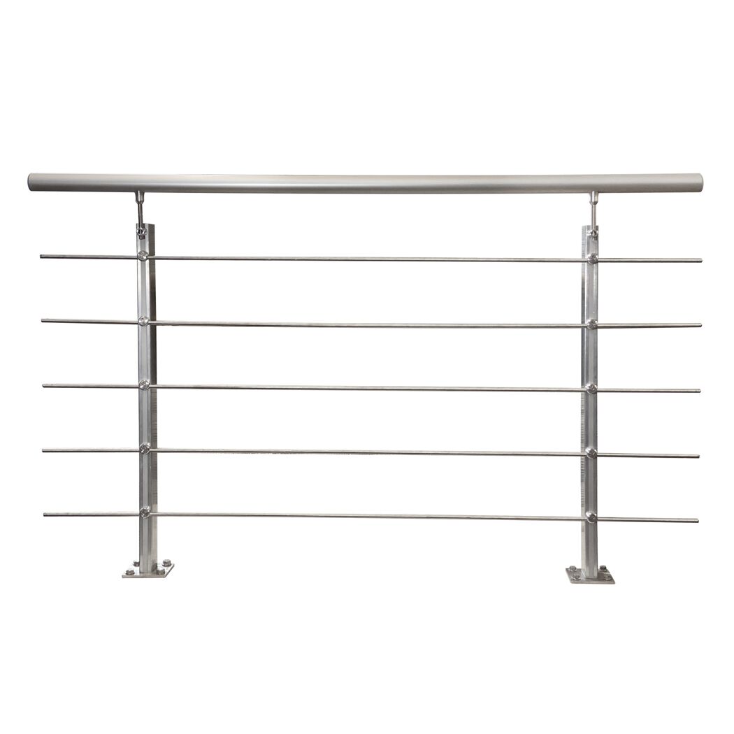 Geländerset 'CB2' Aluminium eloxiert Bodenmontage 1500 mm