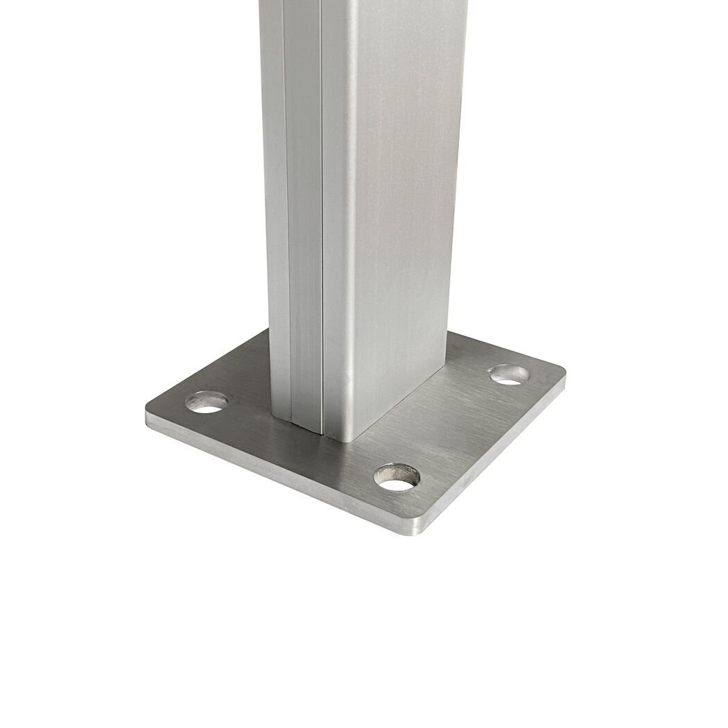 Geländerset 'CB2' Aluminium eloxiert Bodenmontage 1500 mm
