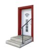 Eingangsgeländer 'GA5' Aluminium anthrazit Bodenmontage 1150 mm