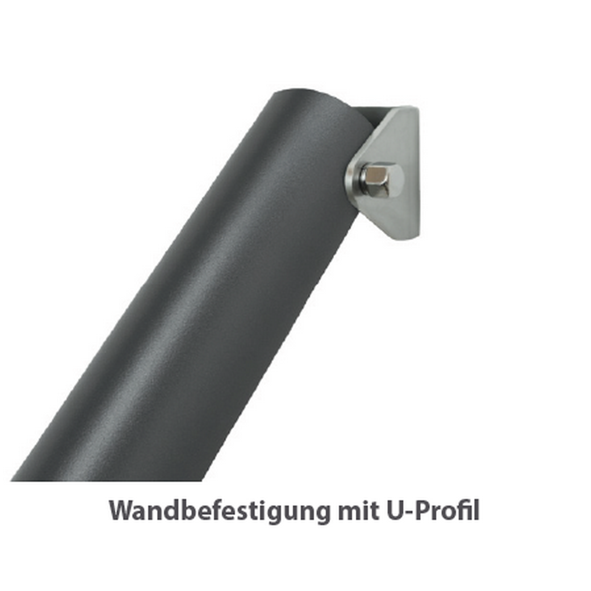 Eingangsgeländer 'GA5' Aluminium anthrazit Bodenmontage 1150 mm