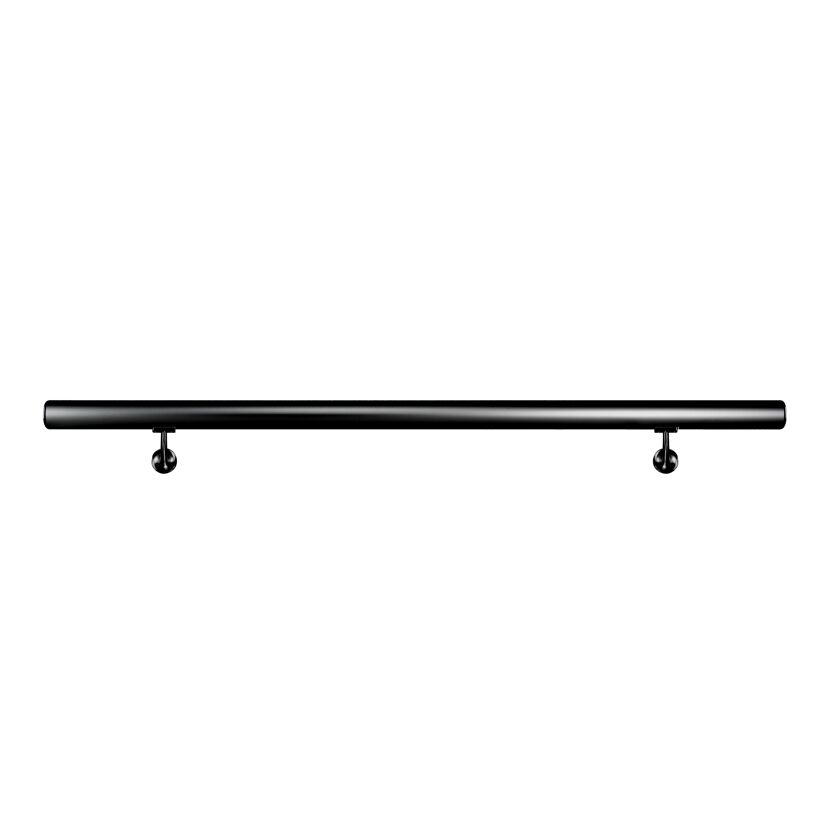 Handlaufset 'H29' Aluminium schwarz Ø 42 x 1500 mm