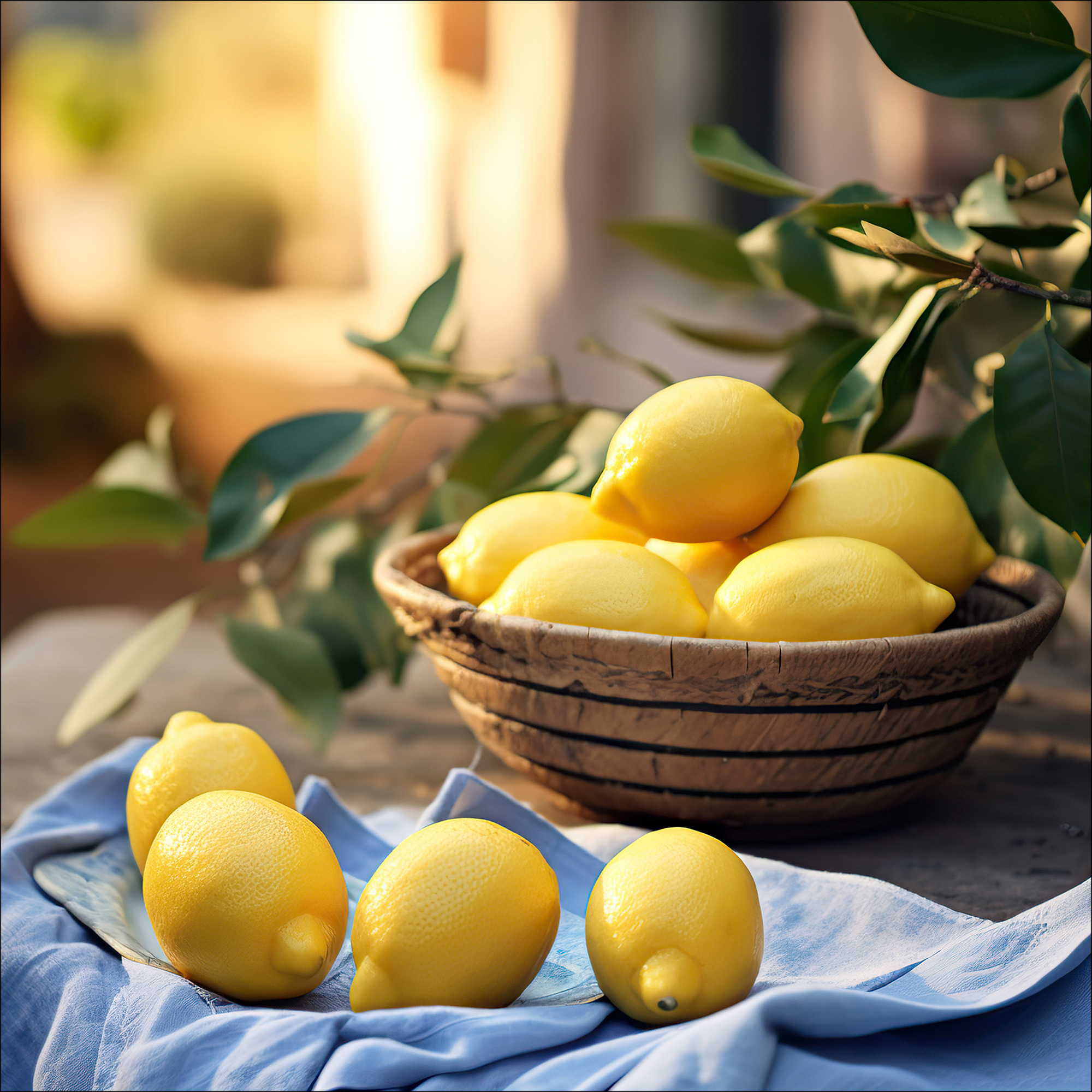Glasbild Glas-Art 'Lemons III' 20 x 20 cm