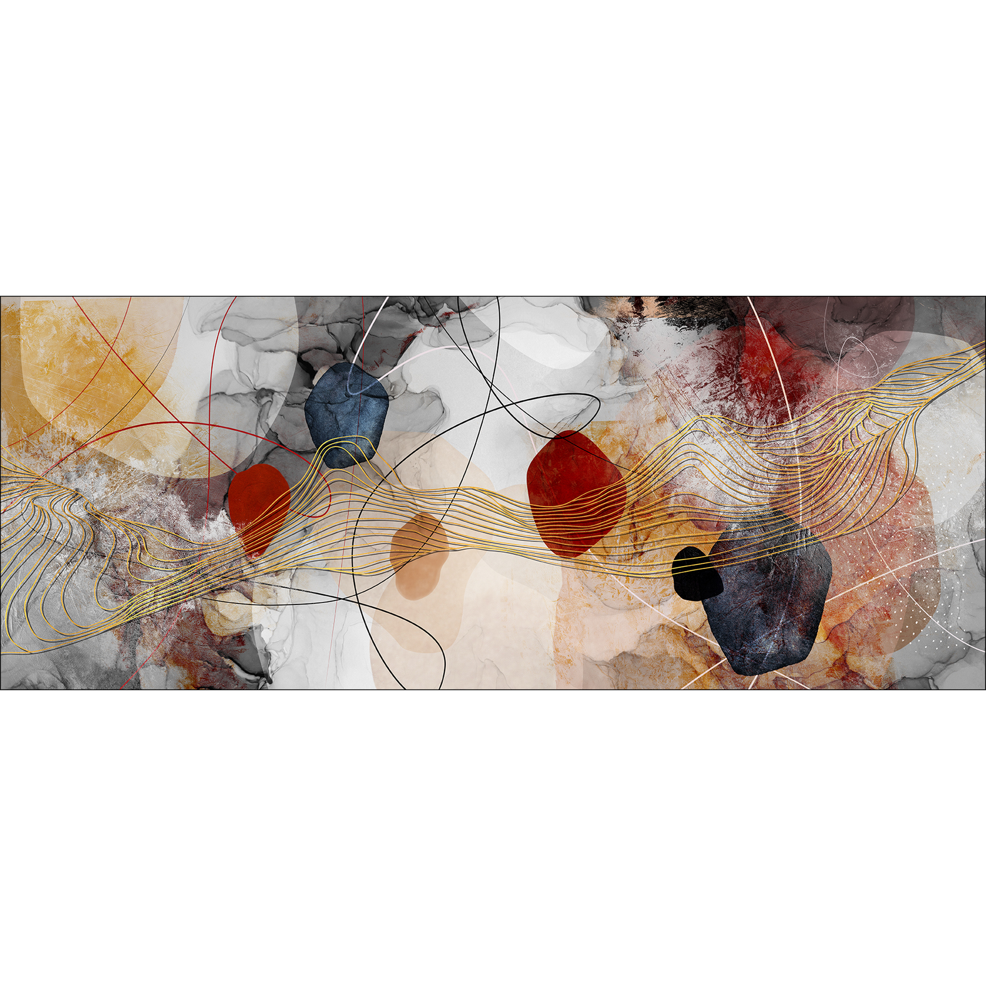 Glasbild Glas-Art 'Shapes IX' 125 x 50 cm