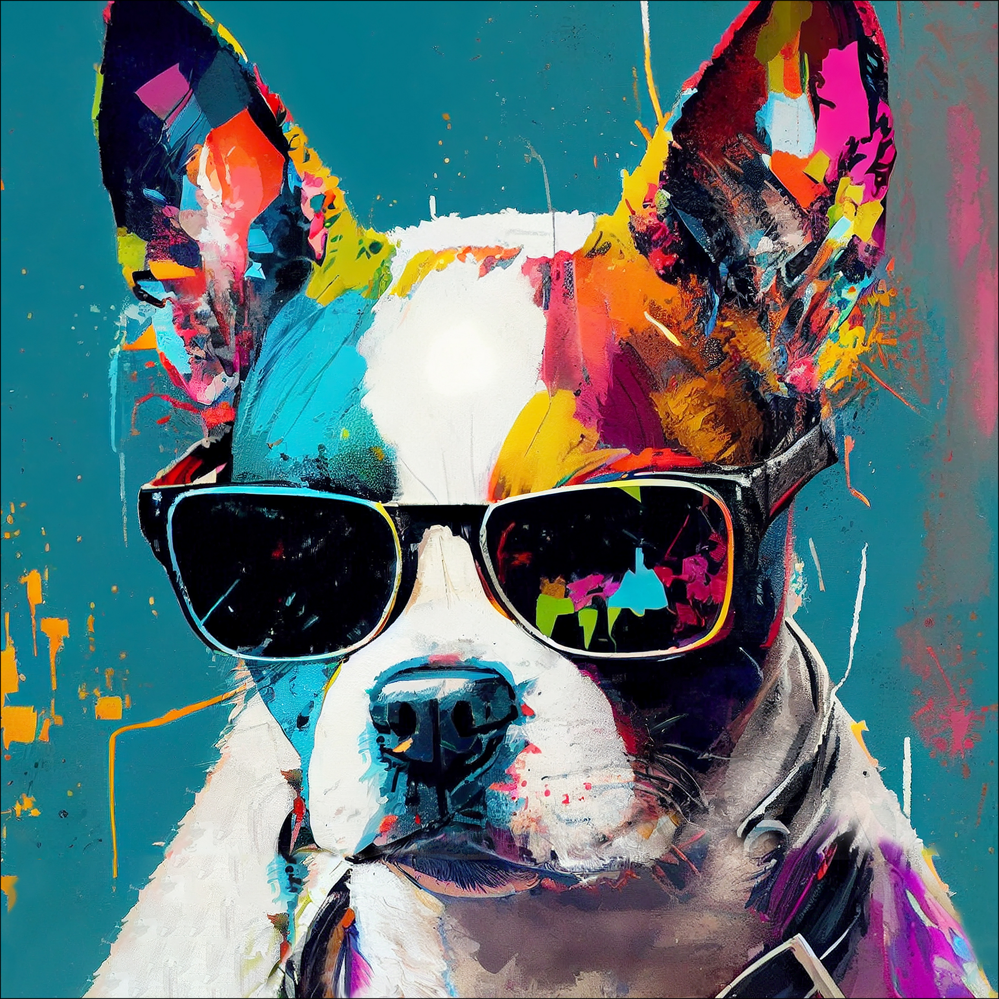 Glasbild Glas-Art 'Sunglasses I' 50 x 50 cm