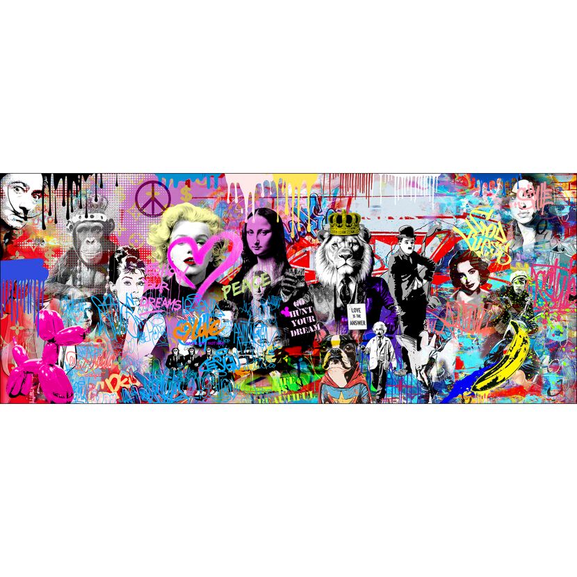Glasbild Glas-Art 'Marylin' 125 x 50 cm