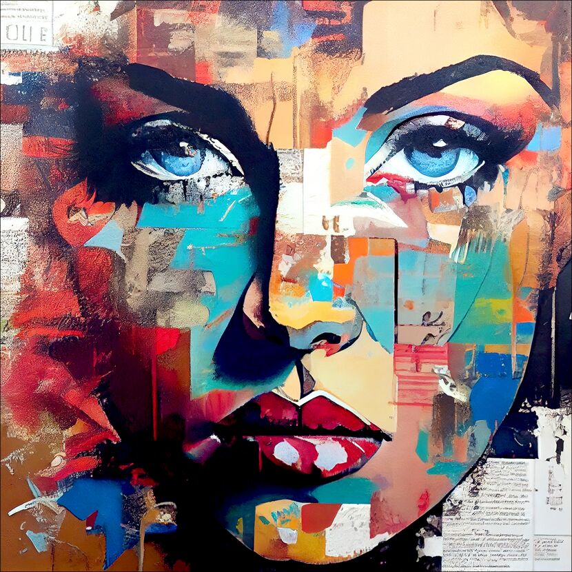 Glasbild Glas-Art 'Portrait III' 50 x 50 cm