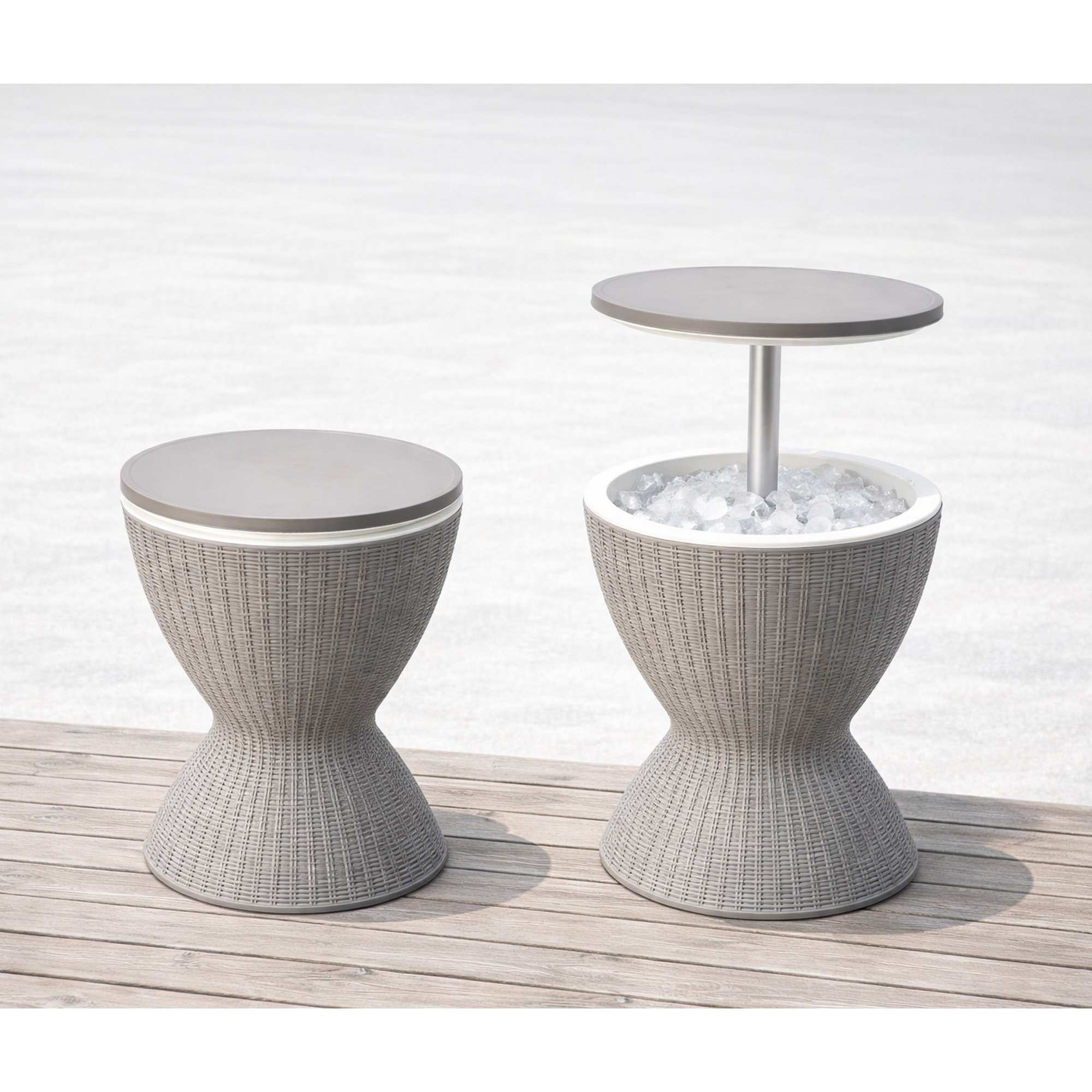 Beistelltisch 'Kühlbar POLAR' mit Kühlfach höhenverstellbar Ø 82 x 48,4 cm