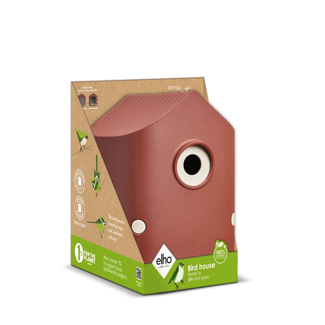 Vogelfutterhaus 'B's cosy' 18 x 17,6 x 23 cm rot