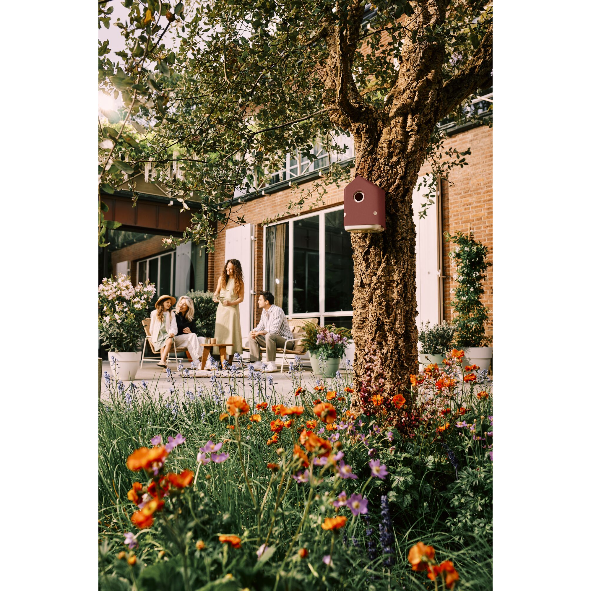 Vogelfutterhaus 'B's cosy' 18 x 17,6 x 23 cm rot