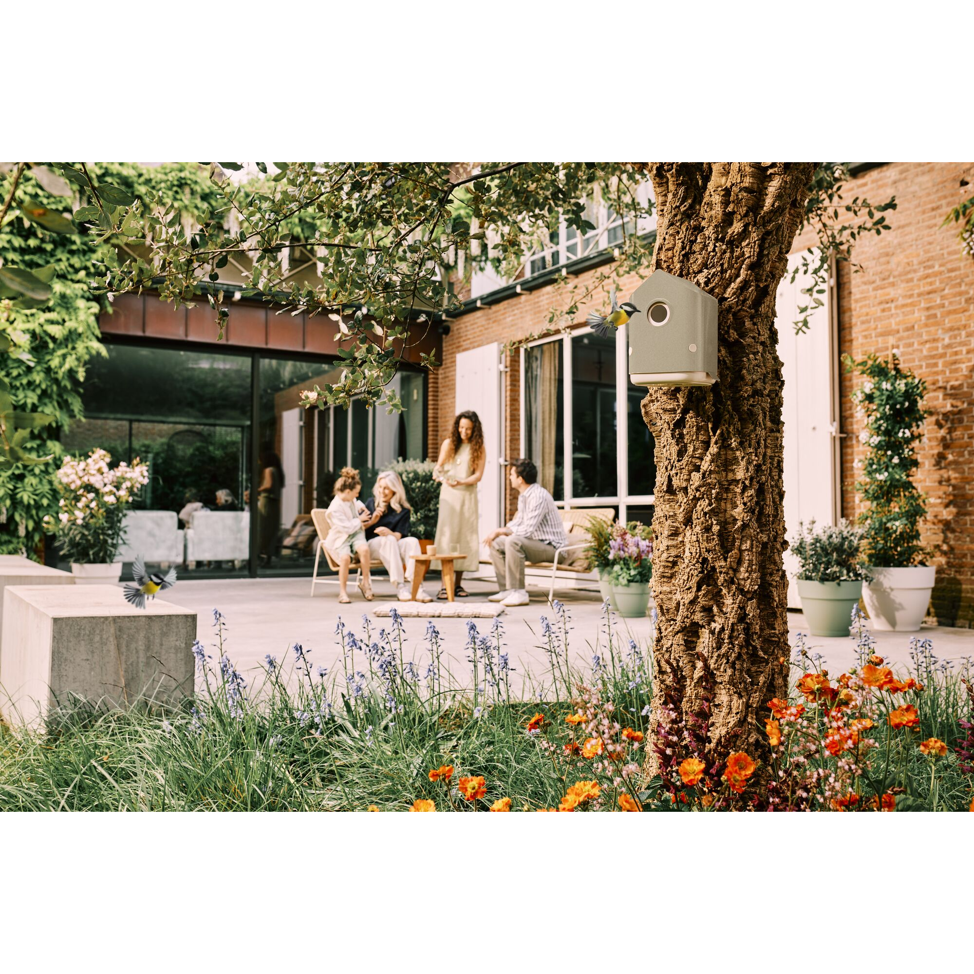 Vogelfutterhaus 'B's cosy' 18 x 17,6 x 23 cm beige