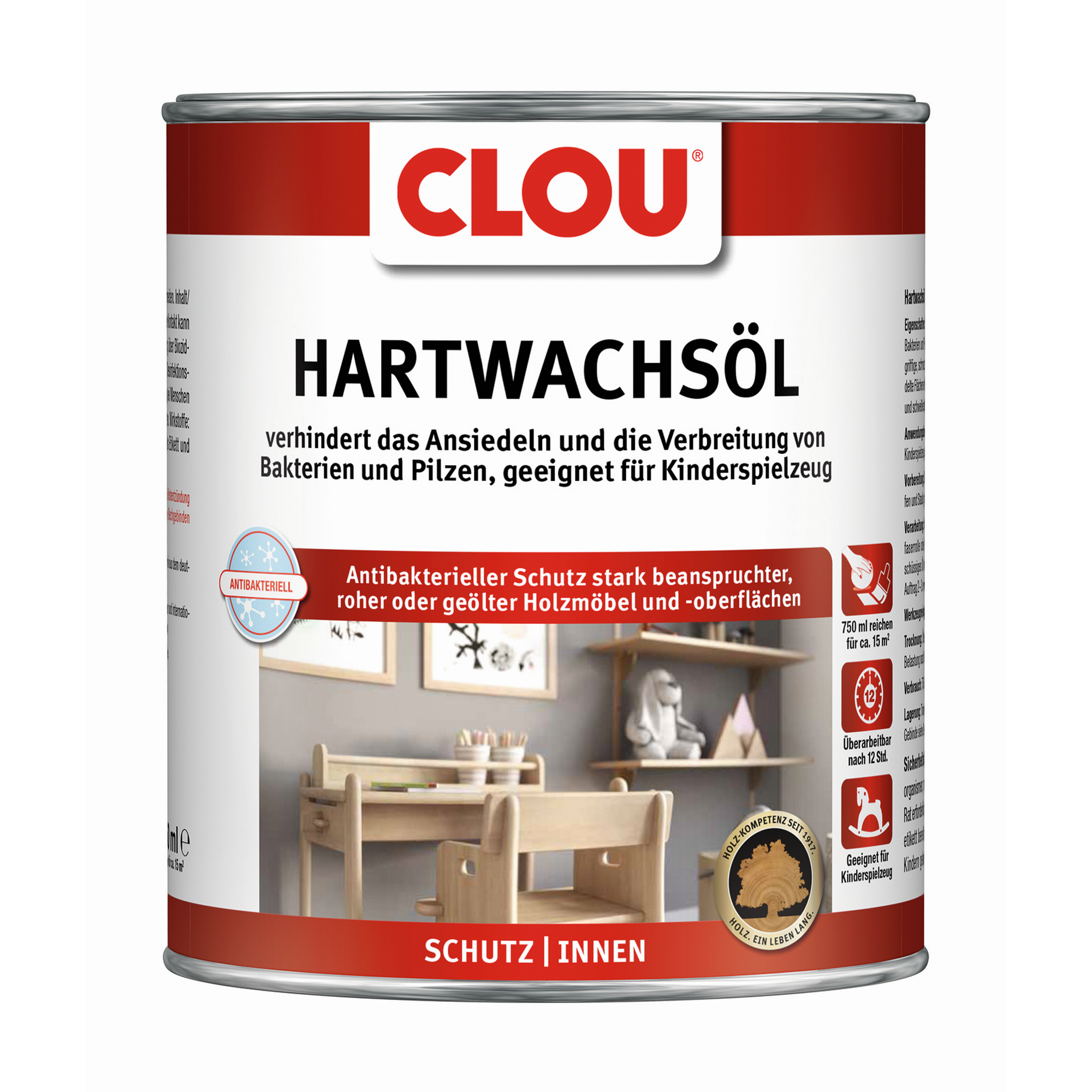 Hartwachs-ÖL antibakteriell 750 ml